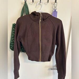 lululemon cropped scuba full-zip hoodie